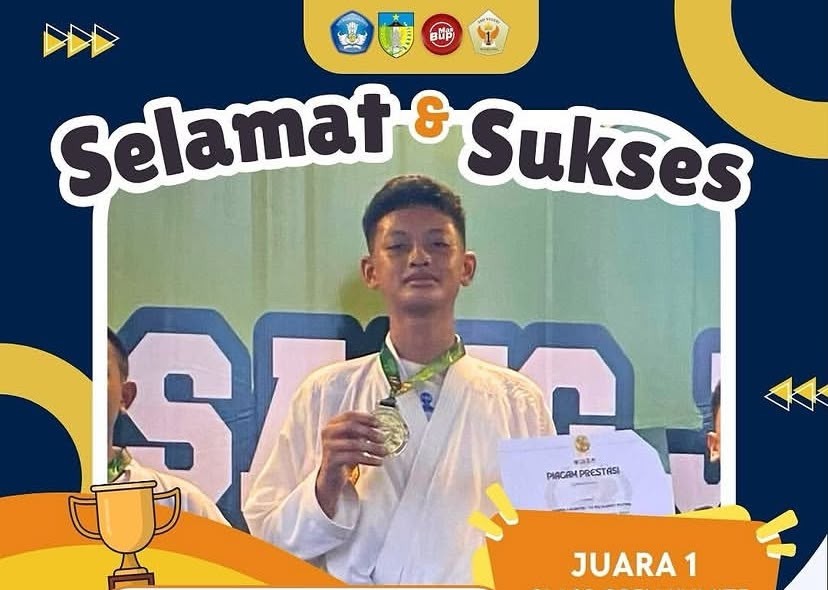JUARA 1 CLASS OPEN KUMITE -70KG KADET PUTRA [KEJUARAAN KARATE KEDIRI OPEN PIALA DANBRIGIF 16 WIRA YUDHA]