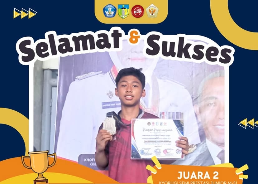 Andriano Putra Rachmansyah Raih Juara 2 Kyorugi Semi Prestasi Junior M-51 pada Kejuaraan Provinsi Taekwondo Indonesia Piala Gubernur Jawa Timur 2026