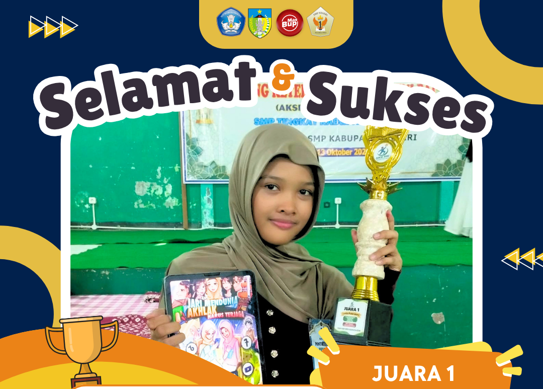 Siswi SMPN 1 Ngadiluwih Raih Juara 1 Lomba Poster Islami AKSI PAI Kabupaten Kediri 2026 dan Lolos ke Tingkat Provinsi